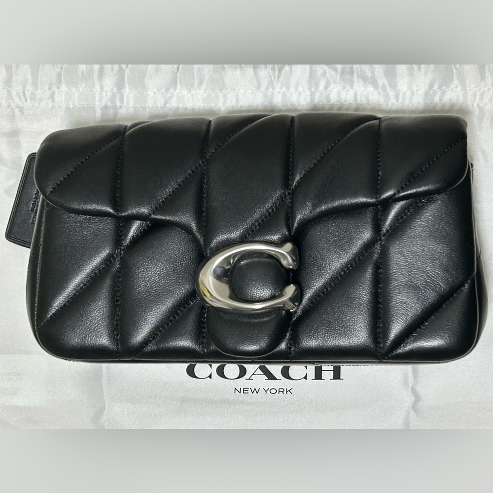 COACH Tabby 19 Quilted Nappa Leather Chain Crossbody/Wristlet w/Dust Bag - Picture 3 of 11